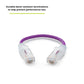 TRUECABLE Cat6 Component Rated Patch Cable, Unshielded (U/UTP), 6in, Purple, 28AWG Solid Copper, Snagless 10G High-Speed Ethernet Cable, PoE++ 4PPoE 100W, UL Listed, RoHS-3, 1 Pack