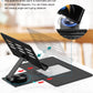 for Samsung Galaxy Z Fold 7 6 5 4 All Fold Smartphones Bluetooth Keyboard and Mouse Set, Portable Travel Keyboard Adjustable Foldable Aluminum Alloy Stand Holder with Pen for 4.7"-8.5" Mini Tablets