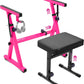 Liquid Stands Pink Portable Heavy Duty Digital Keyboard Stand and Bench Set - Adjustable Music Stand and Seat for 54-88 Key Electric Pianos