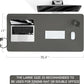 YSAGi Non-Slip Leather Desk Pad L Size, Waterproof Laptop Computer Desk Keyboard Mat, Table Protector Blotter Mat, Large Mouse Pad for Office/Work/Home/Decor(Dark Gray, 35.4" x 17")