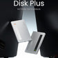 Disk Plus SSD Enclosure 10Gbps M.2 NVMe USB C 3.2 Gen2, 0.24" Ultra Slim Aluminum Enclosure with Built-in Cable Support 2230/2242/2280 M Key SSDs for MacBook Pro, Steam Deck (SSD not Included)