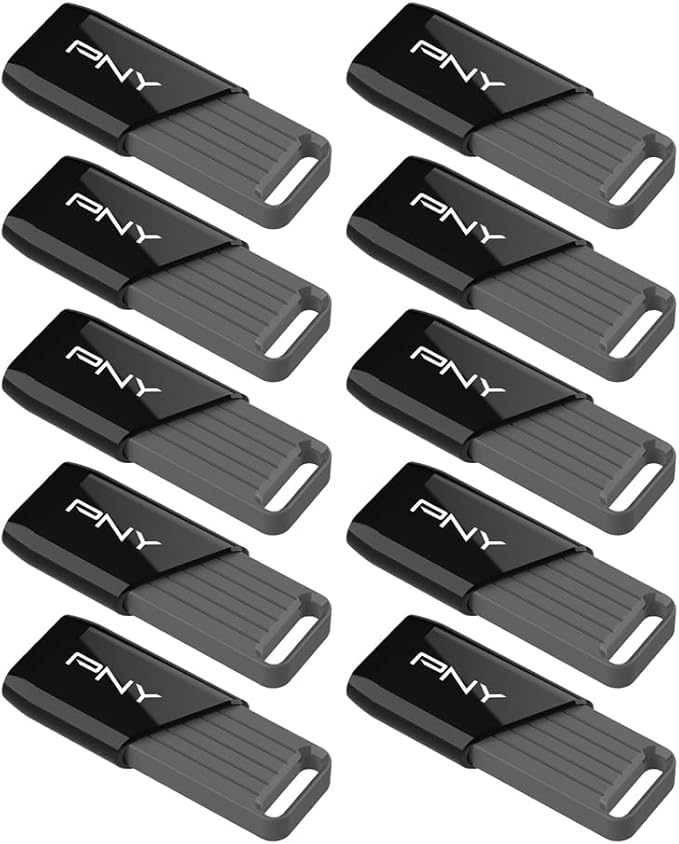 PNY 32GB Attaché X USB 3.2 Gen 1 Flash Drive, Advanced Performance Up to 130MB/s Read, Everyday Data Store & Transfer, Reliable Portable Storage, Durable, Type-A, Computers, Laptops, Desktops, 10-Pack