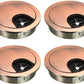 uxcell Cable Hole Cover, 2Inch/50mm Zinc Alloy Desk Wire Cord Cable Grommets Hole Cover for Office PC Desk Cable Cord Organizer, 4Pcs Red Bronze