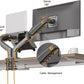 NB North Bayou Laptop Mount with Adjustable Tray for 10-17”Notebook, Full Motion Arm with VESA Plate for 17-30”Monitor,Clamp-on Grommet Mounting F160-FP (Black)