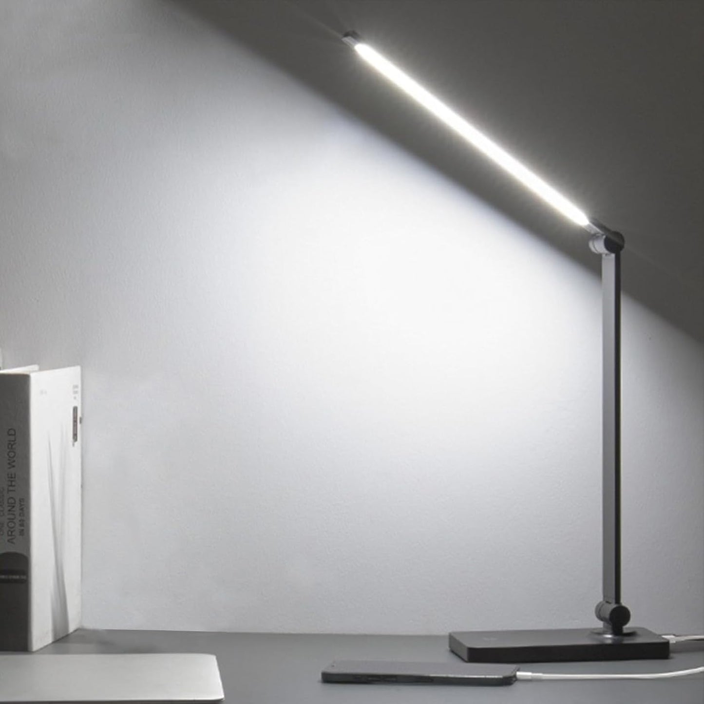 Rechargeable Desk Lamp LED Desk Lamps Eye-Caring Desk Lamps Dimmable Office Lamp with USB Chager Touch Control for Home Office Student Dormitory