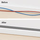 Rubber Bond TV Cord Hider Cable Protector - Strong Self Adhesive Wall Cord Cover Cable Hider - Low Profile Cable Management Wall Cord Concealer Cable Raceway (Grey, 6 Feet)