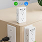 LENCENT 2 to 3 Prong Outlet Adapter, 2 Prong Power Strip with 6 AC Sockets 3 USB Ports(1 USB C), 3-Sided Wall Plug Splitter, 1875W Max, Compact Adapter for Non-Grounded Outlets in Old Houses