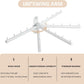 Swing Clothes Hanger Rack,Garment Racks Wall Mounted Clothes Bar-Hanger Holder Hooks Heavy Duty Folding Drying Rack Space Saving Clothing Hanging System Closet Storage Organizer,White Finish