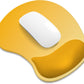 ITNRSIIET Ergonomic Mouse Pad, Cushioned Gel Wrist Rest, Non-Slip Base, Smooth Surface, Cute Multi-Color, 9.5 x 8.2 in, Yellow Gradient