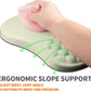 Ergonomic Joint Wrist Support Mouse Pad with Memory Foam Cushion Massage Bump, Carpal Tunnel Pain Relief Mousepad Slope Design for Wrist Rest, 11.8x7.9 in, Beige