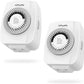 TiFFCOFiO Indoor Mechanical Outlet Timer, 3 Prong Timers for Electrical Outlets, 24-Hour Programmable Plug in Christmas Light Timer, ETL Listed (2 Pack)