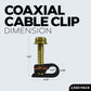 BEST CONNECTIONS Coaxial Cable Clips with Pre-Inserted Screw (2,500 Pack) – Black Single Cable Mounting Clamps for Coax Cable (RG6, RG59) and Ethernet Cable – Cord Fastener/Strain Relief Clip