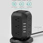 AiJoy Power Strip Tower 16.4 ft Cord, Surge Protector with 12 AC Outlet and 4 USB Ports, Charging Station Extension Cord with Multiple Outlets for Home, Office, Dorm Room Essentials black-15FT
