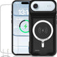 Battery Case for iPhone Air, Upgraded 12000mAh Rechargeable Portable Extended Battery Pack Supported Qi Wireless Charging Case Compatible with iPhone Air(6.5 inch) Charger Cover Power Bank (Black)