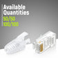 GTZ RJ45 Cat6 Pass Through Connectors and Strain Relief Boots - Pack of 50/50 - EZ to Crimp Modular Plug for Solid or Stranded UTP Network Cable