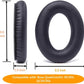 QOQOON Professional Headphone Replacement Ear Pads for Bose QuietComfort 35 2 15 25 Earpads Cushion for QC2 QC15 QC25 SoundTrue SoundLink Around-Ear Headphones (QC35/35ii, Black Cushion + Black Mat)