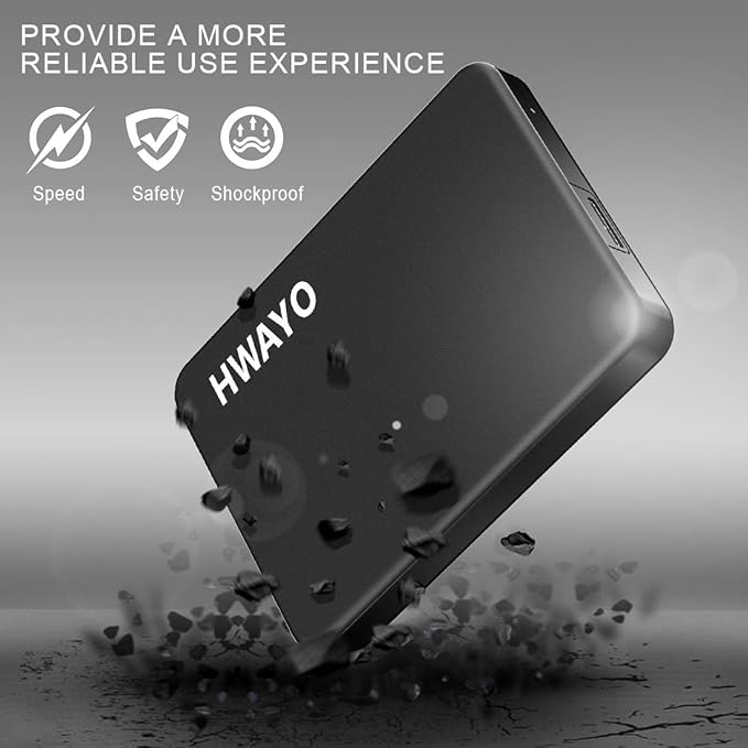 320GB Portable External Hard Drive Ultra Slim 2.5'' USB 3.0 HDD Storage for PC, Desktop, Laptop, MacBook, Chromebook, Xbox One