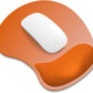 ITNRSIIET Ergonomic Mouse Pad, Cushioned Gel Wrist Rest, Non-Slip Base, Smooth Surface, Cute Multi-Color, 9.5 x 8.2 in, Peach Gradient