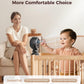 SWEETFULL Baby Stroller Fan - 4000mAh Rechargeable 4-Speed Quiet with LED Display & Night Light, Mini Portable 360° Clip On Safe Fan for Car Seat, Crib, Travel - Black