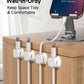 Magnetic Cable Clips, Adjustable Cord Holder Management, Adhesive Wire Keeper Organizer for Home Office Desk Phone PC Car Wall Desktop Nightstand Appliance (9-PCS White)