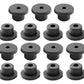 15 pcs 9/16" Drill Hole，1/4" ID Black Silicone Top hat Rubber Grommets for Wiring，Automotive，Firewall，Hole Plug，Desk，Screw，Water and Gas Pipe，Drain，House Siding，Cable Bushing，Glass，Wire Plug