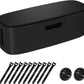 Cable Management Box - Large Cord Organizer Box to Hide Power Strip & Under Desk, TV Computer Wires Cable Organizer Box with Baby Proofs, Desk Cord Organizer for Home/Office - Black