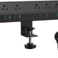 Jgstkcity Desk Clamp Power Strip,45W Fast Charging Station,4 USB-C,4 USB-A,Desk Mount Surge Protector,1875W Extension Cord with Multiple Outlets,ETL Listed,for Home Office Dorm Room