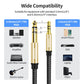 3.5mm to 1/4 Stereo Audio Cable 10 Feet /3M, 1/8" to 6.35mm 1/4" TRS Male Aux Cord Double Shielded with Braiding for Guitar, Amplifiers, PC, Home Theater, Speaker, etc.