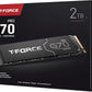 TEAMGROUP T-Force G70 PRO Graphene Heatsink 2TB DRAM SLC Cache 3D TLC NAND NVMe InnoGrit PCIe Gen4x4 M.2 2280 Gaming Internal SSD Works with PS5 Read/Write 7400/6800 MB/s TM8FFH002T0C129