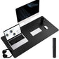 YSAGi Non-Slip Leather Desk Pad L Size, Waterproof Laptop Computer Desk Keyboard Mat, Table Protector Blotter Mat, Large Mouse Pad for Office/Work/Home/Decor(Black, 35.4" x 17")