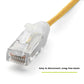 TRUECABLE Cat6 Component Rated Patch Cable, Unshielded (U/UTP), 3ft, Yellow, 28AWG Solid Copper, Snagless 10G High-Speed Ethernet Cable, PoE++ 4PPoE 100W, UL Listed, RoHS-3, 5 Pack