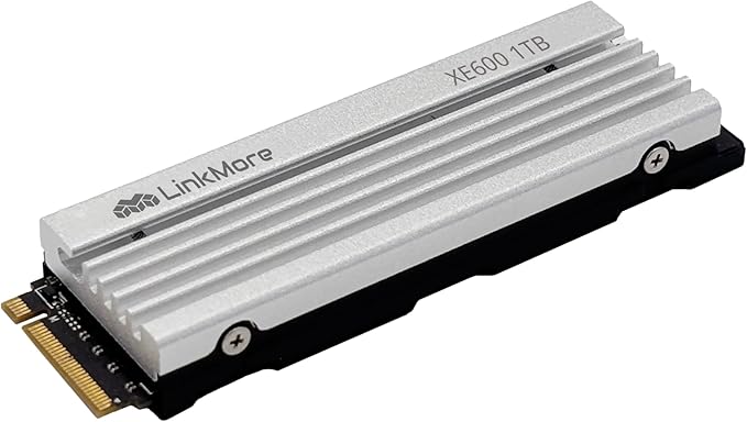 LinkMore XE600 1TB M.2 2280 SSD, PCIe Gen4 NVMe Internal Gaming Solid State Drive with Heatsink, Up to 7200 MB/s, Compatible with PlayStation 5, PS5