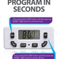 Fosmon Digital Timer for Electrical Outlets, Indoor 24 Hour Light Timer Programmable, Mini Plug in Outlet for Lamps, Fans, Grow Lights, 2 On/Off Programs, 15A/1875W, ETL Listed