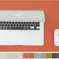 Cork Desk Mat - Small Dual-Sided Desk Pad for Office and Home - Desk Organization and Accessories - Ideal for Large Mouse Pad and Small Desk Mats on Top of Desks(Orange,23.6"x 13.8")