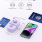ORICO Purple Travel Power Strip PD20W with 4 AC Outlets 3 USB Ports (1 USB-C), 4FT Flat Plug Extension Cord, Compact Portable Design for Business Travel, Cruise Ship Essentials-AP3