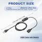 MECCANIXITY USB Extension Cable with ON/Off Button Switch 1m USB Male to Female Extension Cord for Desk Lamp Fan LED Light Strip Black Pack of 1