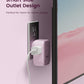 LENCENT Multi Plug Outlet Extender with USB C, 4 AC Electrical Outlet Expander with 4 USB Charger Cube, Small Multiple Wall Tap Plug Splitter for Home Office Travel Cruise Dorm Essentials- Pink