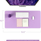 YSAGi Non-Slip Leather Desk Pad, Waterproof Laptop Computer Desk Keyboard Mat, Table Protector Blotter Mat, Large Mouse Pad for Office/Work/Home/Decor(Purple, 31.5" x 15.7")