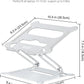 Urmust Laptop Notebook Stand Holder Adjustable Ultrabook Stand Riser Portable Compatible with MacBook Air Pro HP Dell XPS Lenovo All laptops 10-15.6"(Silver)