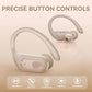occiam Active Noise Cancelling Wireless Earbuds Bluetooth Headphones Ear Buds 96Hrs Playback Clear Call Waterproof Earphones with Ear Hook Microphones for Sport Running Off-White
