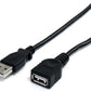 StarTech.com 3 ft Black USB 2.0 Extension Cable A to A - M/F - 3 ft USB A to A Cord (USBEXTAA3BK)