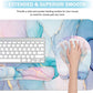 Keyboard Wrist Rest Large Mouse Pad Wrist Support for Computer, 4 in 1 Memory Foam Keyboard Pad Desk Mat Ergonomic Hand Rest Wrist Cushion for Home Office Gaming - Blue Marble