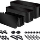 Cable Organizer Box Set of Three, Power Cover Cord Holder Surge Protector for Desk (Black)
