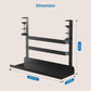 YECAYE Under Desk Cable Management Tray, All-Metal Clamp-Mount Cable Management Organizer Tray, Computer Cord Organizer Rack, Standing Desk Wire Organization for Office and Home, Black