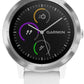 Garmin 010-01769-21 Vivoactive 3, GPS Smartwatch with Contactless Payments and Built-in Sports Apps, White/Silver