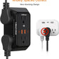 Surge Protector Outlet Extender, 6 Outlet Extender with 4 USB Charging Ports (2 USB C), 3 Sided Multi Plug Wall Adapter for Home, Office, Travel-2 Pack,Black
