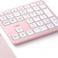 Nulea Wireless Number Pad Bluetooth 5.0 & 2.4G Portable Numeric Keyboard, USB-C Rechargeable, 34-Keys Bluetooth Keyboard for Data Entry (Pink)