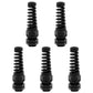 Strain Relief Cord Connector,LISTENJIALE 5Pcs NPT 1/2" Waterproof Cable Gland Flex Spiral Strain Relief Adjustable 6-12mm Cable Connector Nylon Joint with Gaskets(Black)