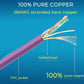 Rapink Patch Cables Cat6/ Cat6a 2ft (24 Pack) Slim, Cat6a Ethernet Patch Cable 20G Support, Snagless Cat 6 Patch Cable for Patch Panel to Switch, Flexiable Cat6 Ethernet Cable Purple