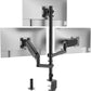 WALI Triple Monitor Mount for 13-32 inch Screens, Taller 3 Monitor Desk Mount, up to 19.8lbs, 31.9 inch Height Max, Adjustable Gas Spring Triple Monitors Stand, VESA 75/100mm (GSDM003S), Black